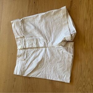 Jesse Kamm White Cotton High-Waist Shorts